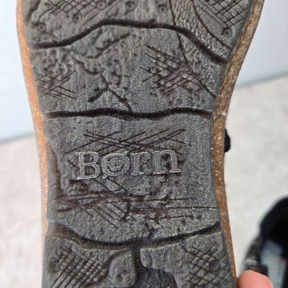 Born Chukka Boot 8.5 Black Leather Distressed Comfort Desert Grunge Ankle Bootie - Picture 10 of 13